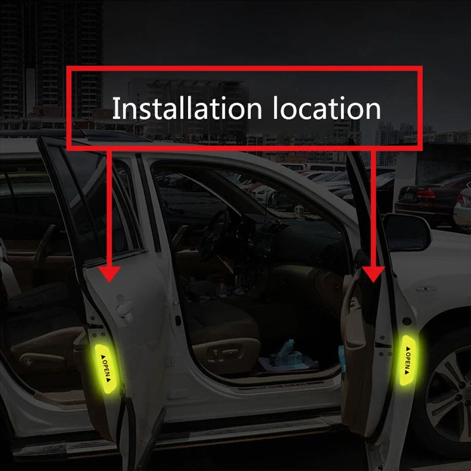 4PCS Reflective Warning Tape for Car Door Safety
