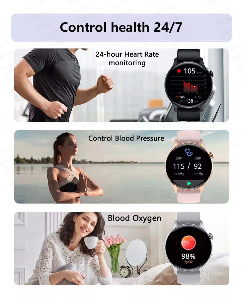 2024 New GPS Smart Watch Women True AMOLED