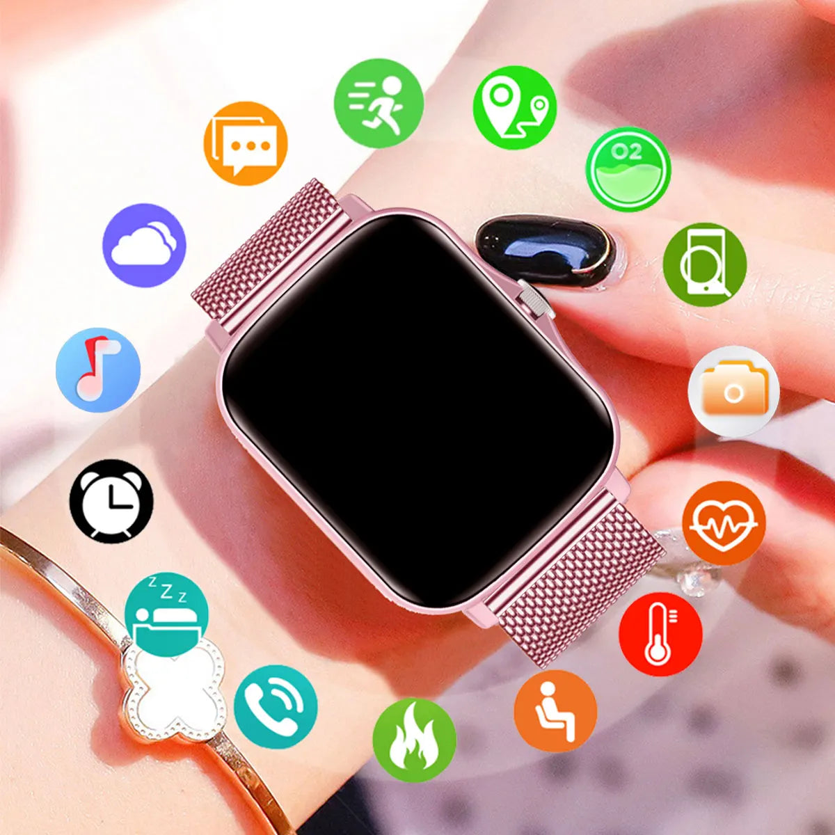 1.83'' Waterproof Smart Watch with Message Answer Call