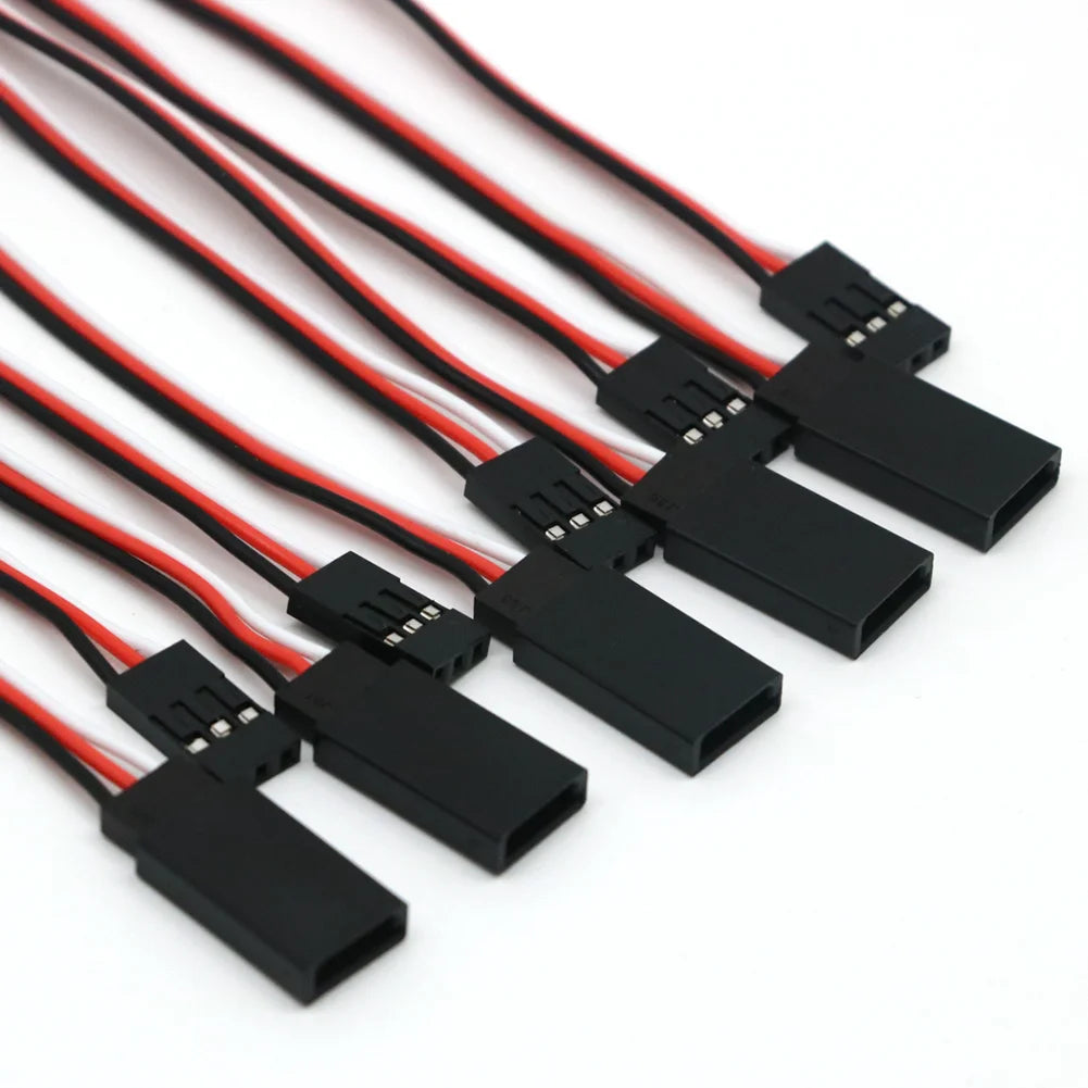 10pcs 100mm/150mm/200mm/300mm/500mm RC Servo Extension Cord Cable Wire