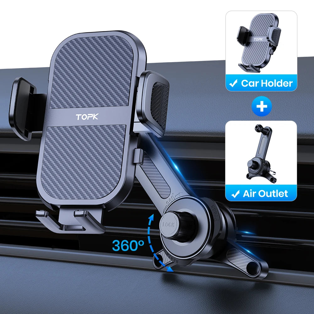 TOPK Car Phone Holder Super Stable Car Phone
