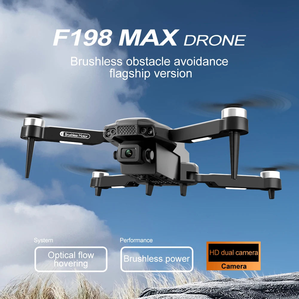 F198 Brushless Drone Optical Flow Positioning Dual Camera