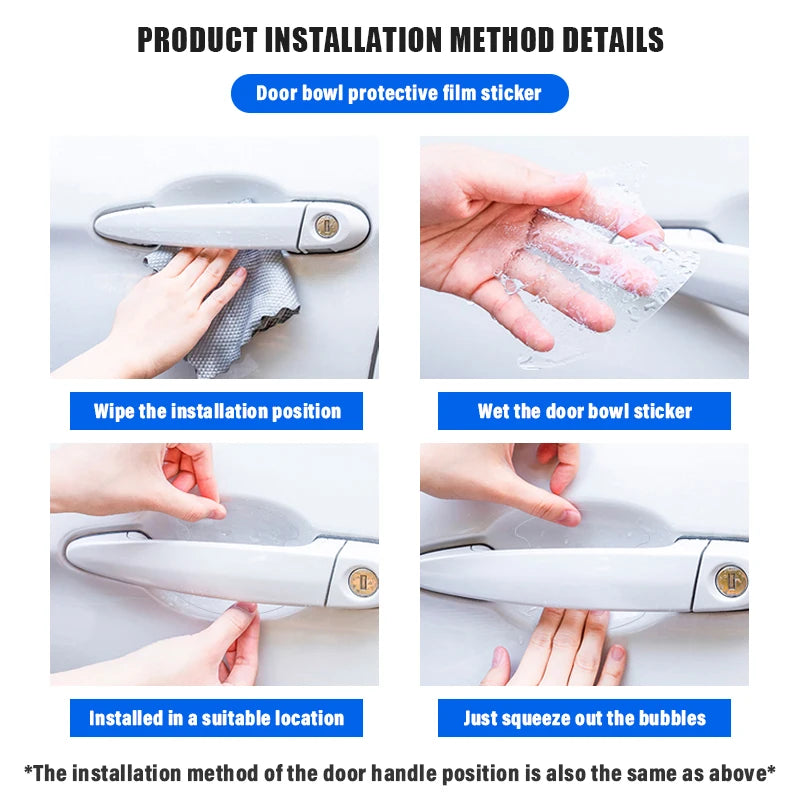 Car Door Handle Cup Protector Stickers Protection Film
