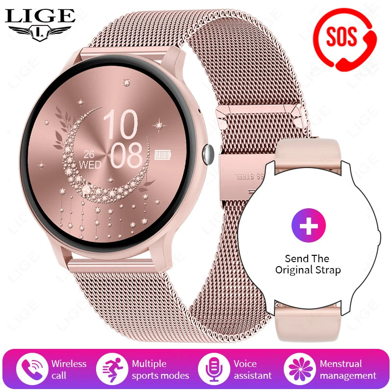 2025 New Smart Watch Women Men Bluetooth Call