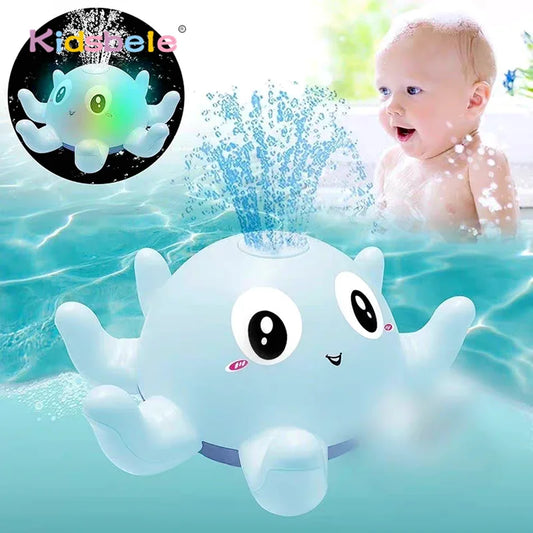 Baby Bath Toy Light-Up Musical Automatic Induction Octopus Spray Water Shower