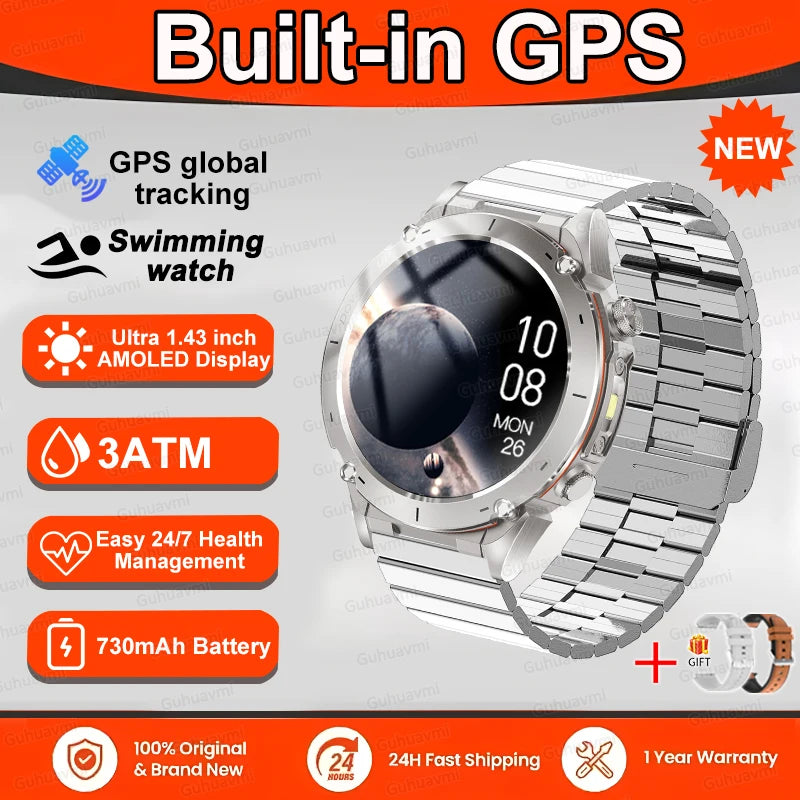 2025 New Smart Watch Men 1000mAh Large Capacity