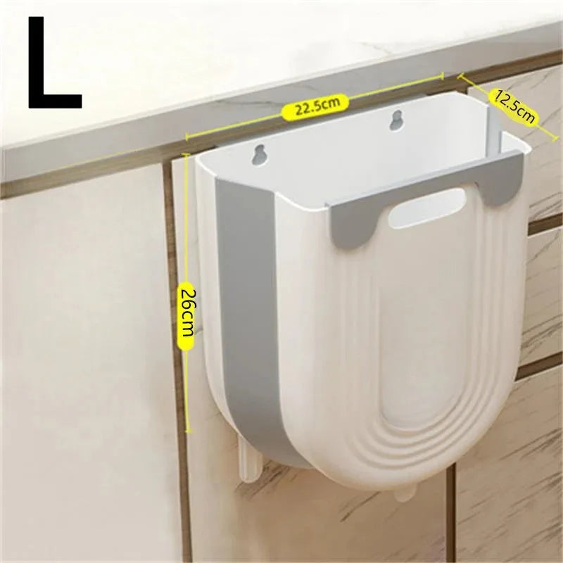 6L10L Kitchen Folding Hanging Trash Can Wall Mounted
