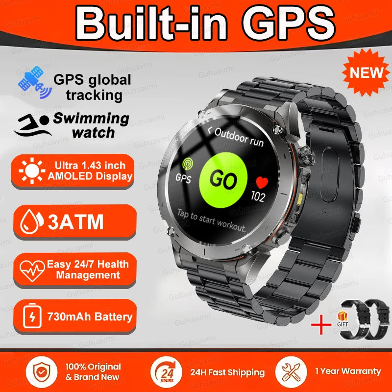 2025 New Smart Watch Men 1000mAh Large Capacity