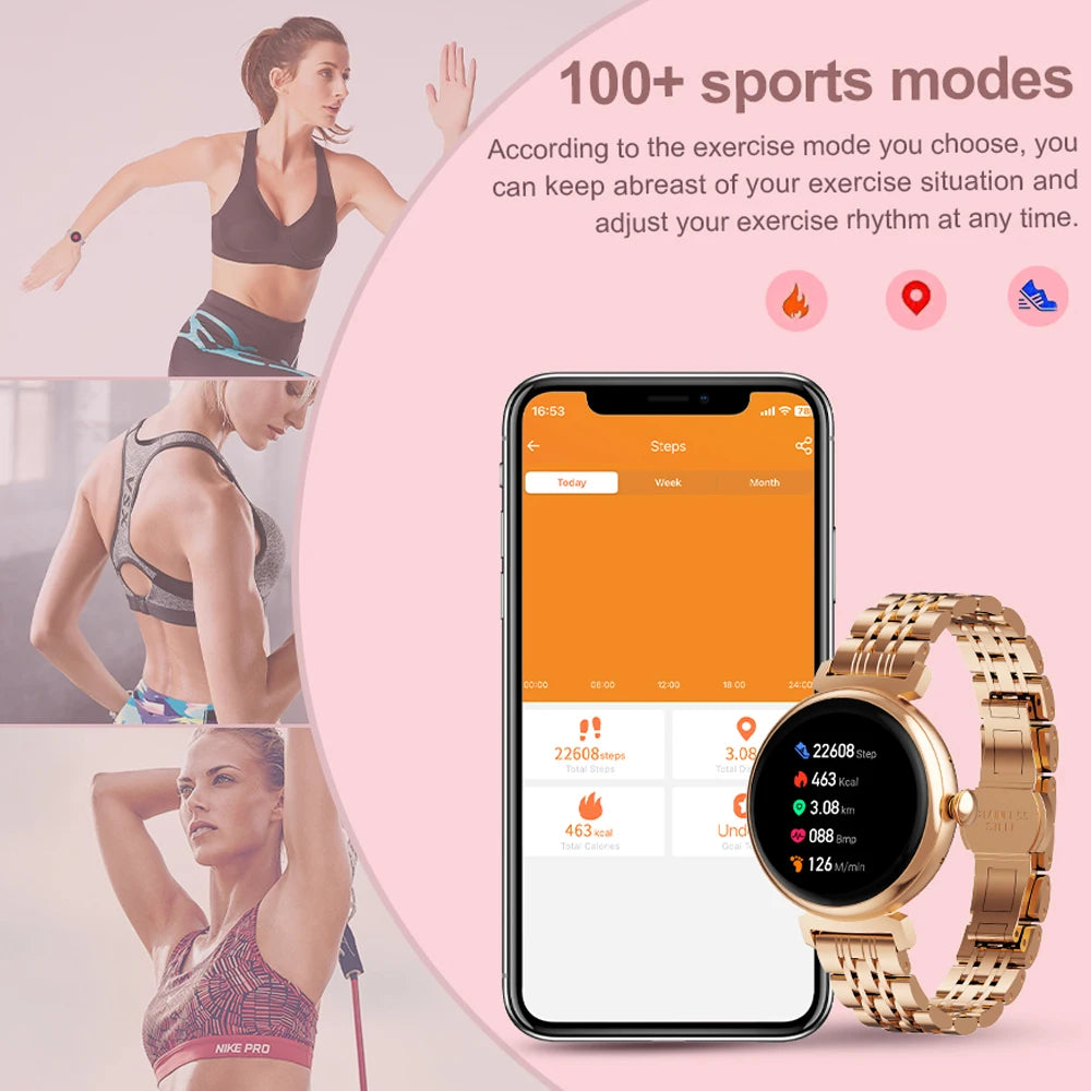 1.04 inch AMOLED Screen Fashion Ladies Smart Watch