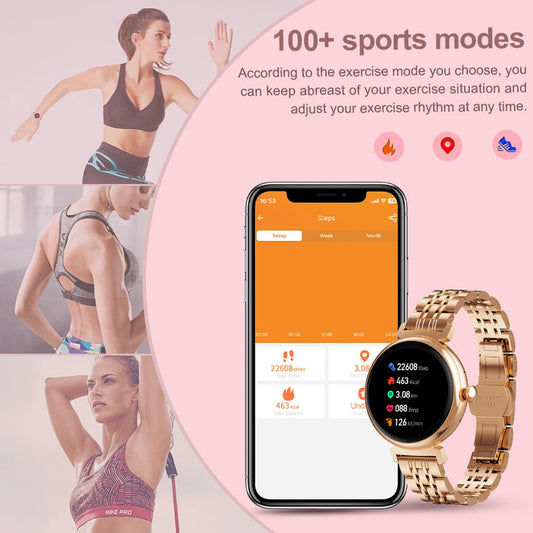 1.04 inch AMOLED Screen Fashion Ladies Smart Watch