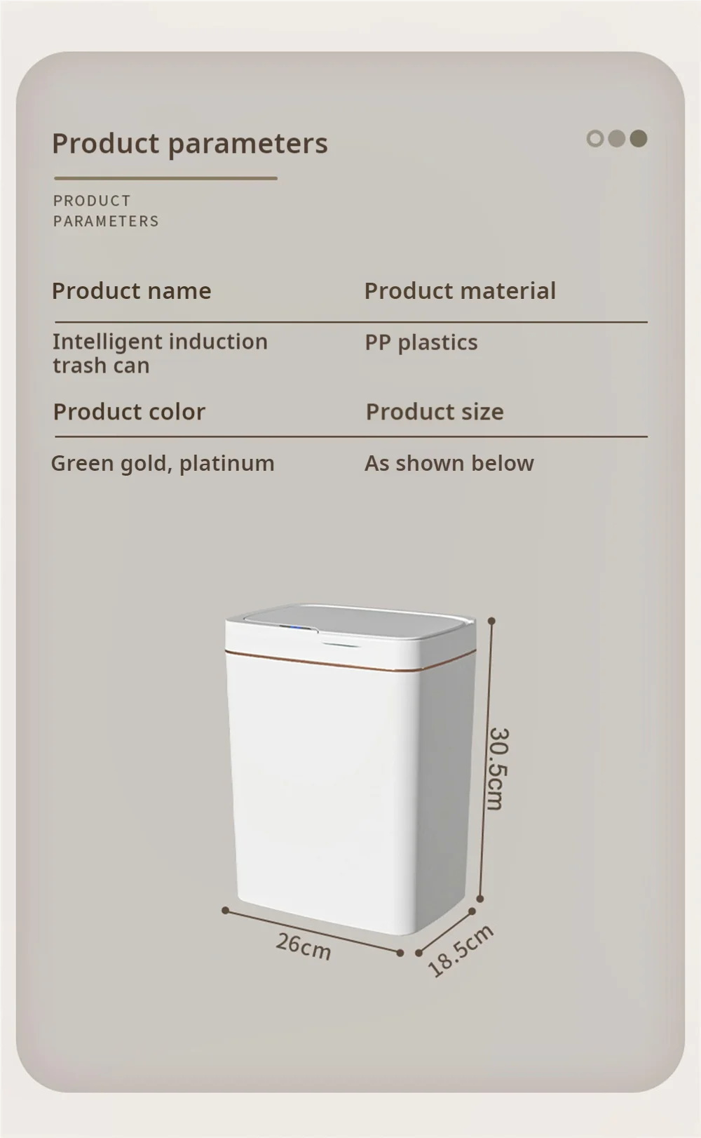 Smart Bathroom Trash Can Automatic Bagging Electronic Trash