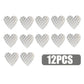 12pcs Heart Shape Reflective Car Stickers Night Warning