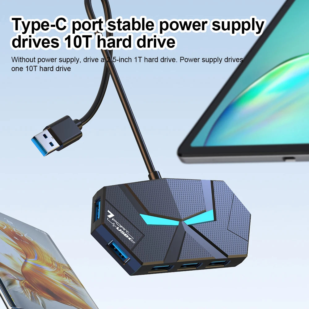 7 Ports USB 3.0 HUB Type C Docking