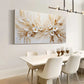 Abstract Golden White Flower Poster and Prints, Canvas