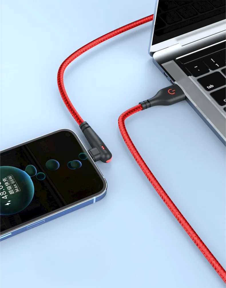 90 Degree Elbow Type C USB Fast Charging