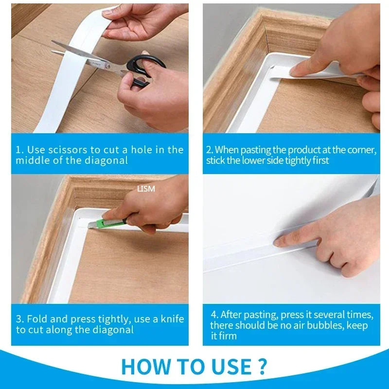 Shower Bath Sealing Tape Strips PVC Self Adhesive