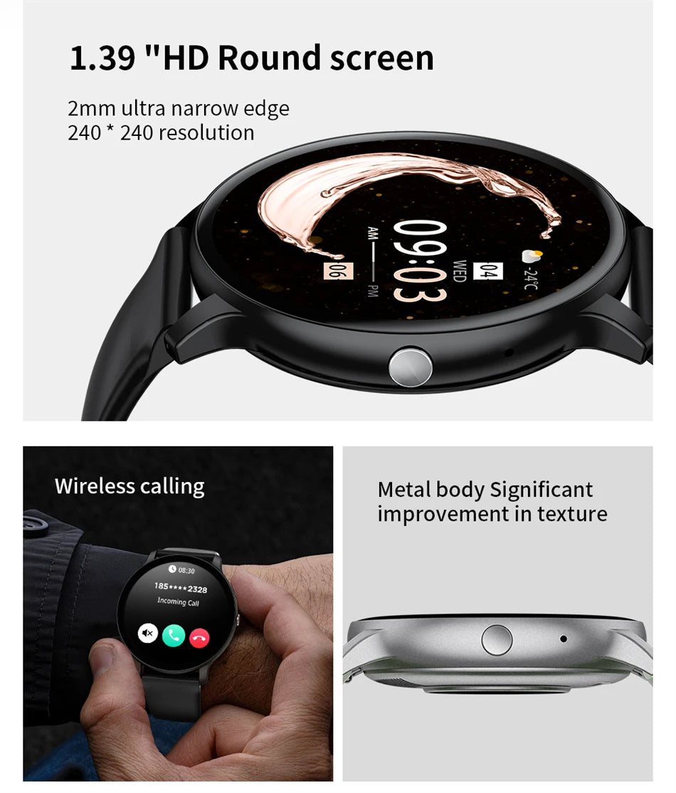2025 New Smart Watch Women Men Bluetooth Call