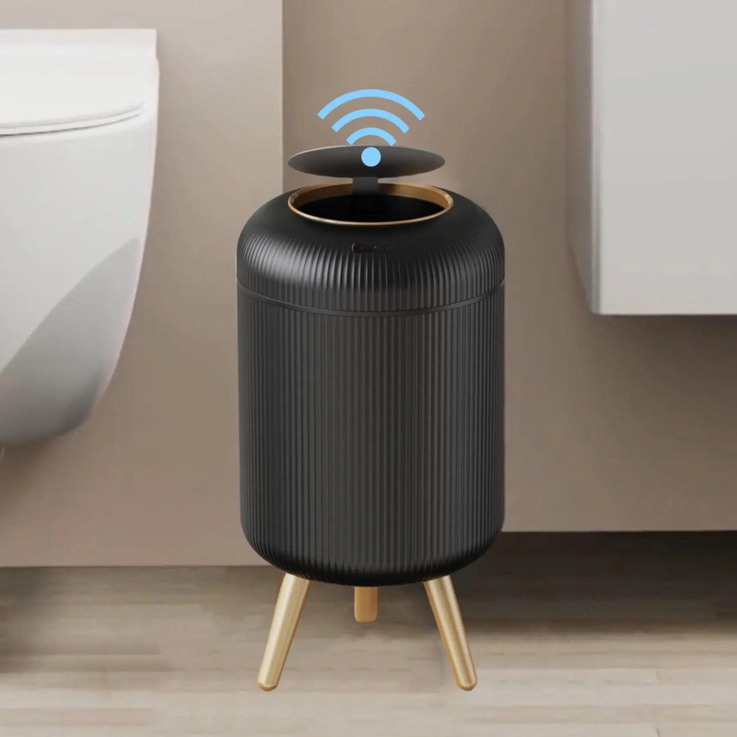 Automatic Trash Can with Lid, Small Plastic Smart