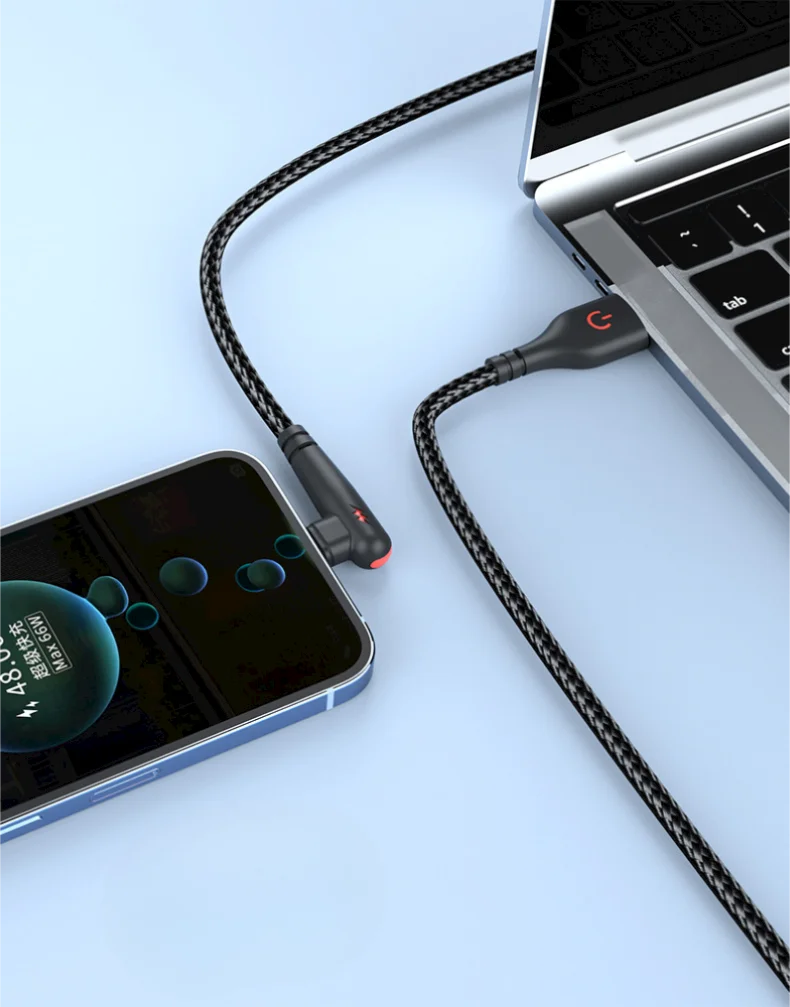 90 Degree Elbow Type C USB Fast Charging