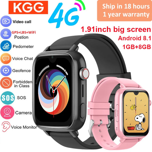 4G Smart Watch Kids GPS WIFI Video Call