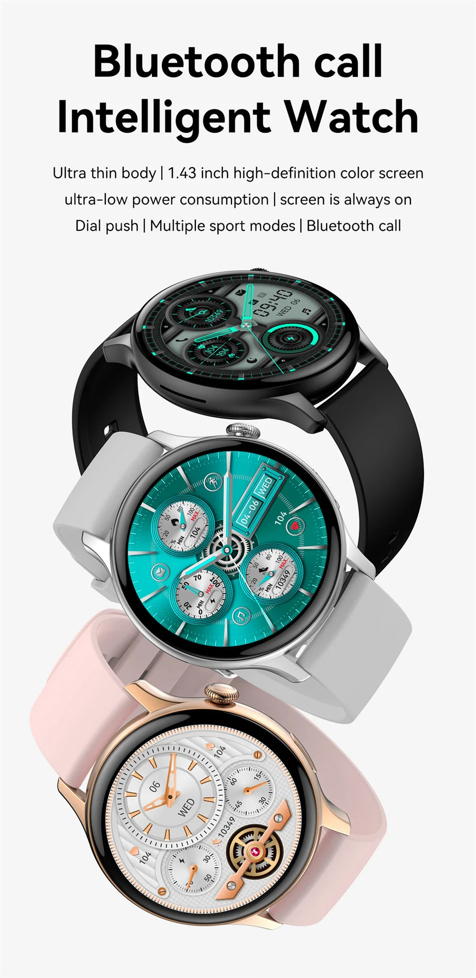2024 New GPS Smart Watch Women True AMOLED