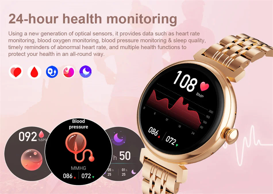 1.04 inch AMOLED Screen Fashion Ladies Smart Watch