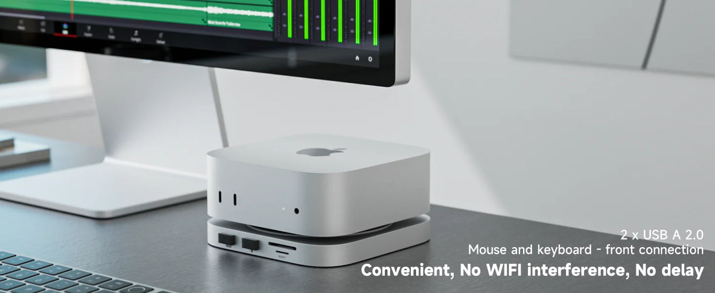 Minisopuru Mac Mini M4 Dock Stand with M.2