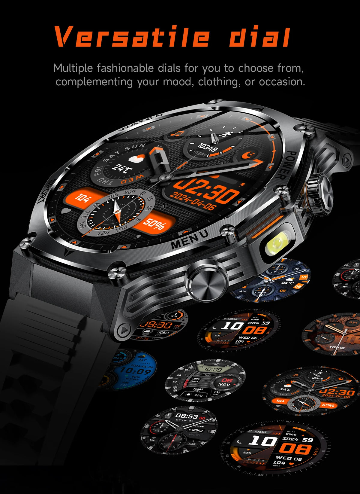 LIGE New Men Smart Watch Bluetooth Calling 800mAh