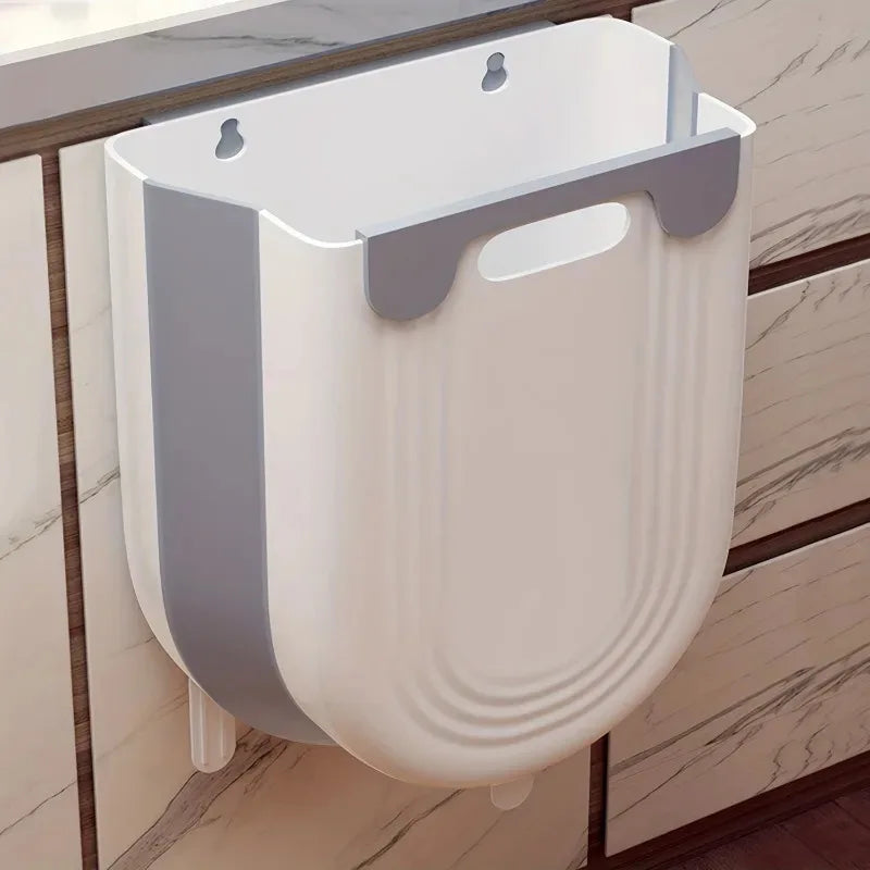 6L10L Kitchen Folding Hanging Trash Can Wall Mounted