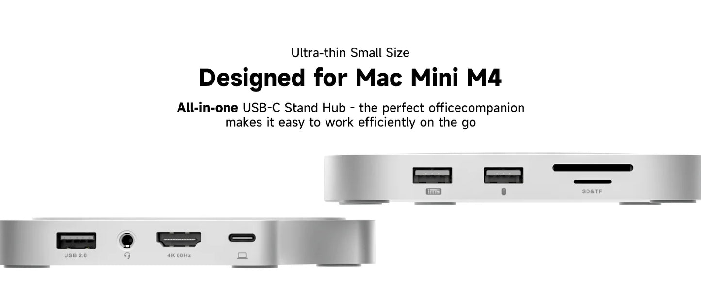 Minisopuru Mac Mini M4 Dock Stand with M.2