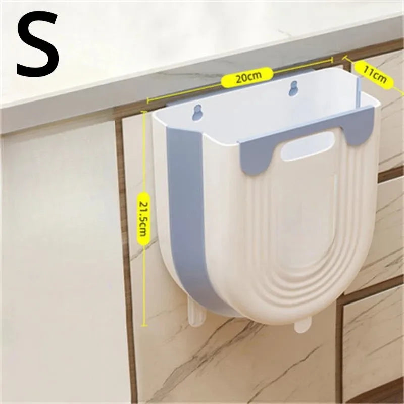 6L10L Kitchen Folding Hanging Trash Can Wall Mounted