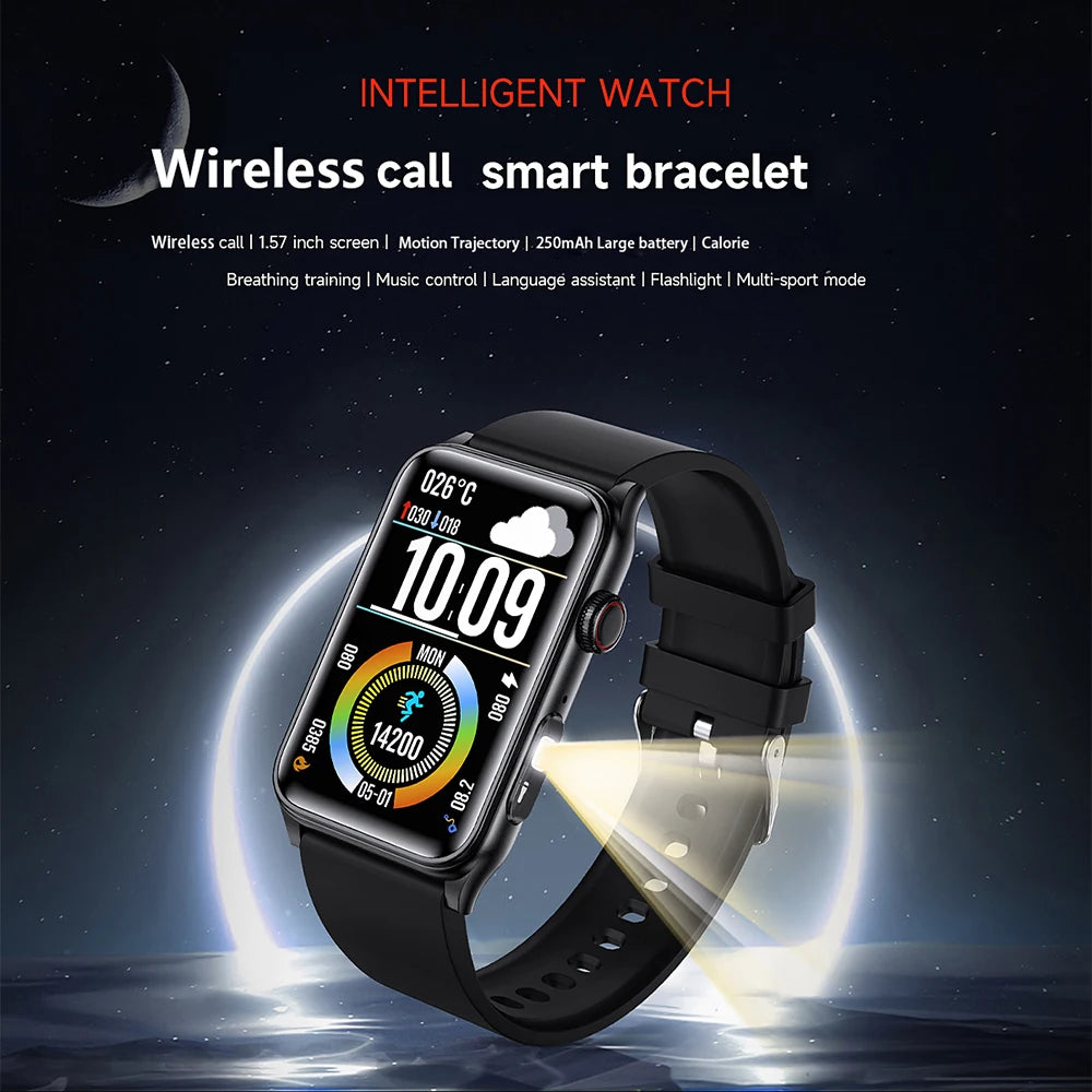 2025 New Smart Watch Men LED Bluetooth Call