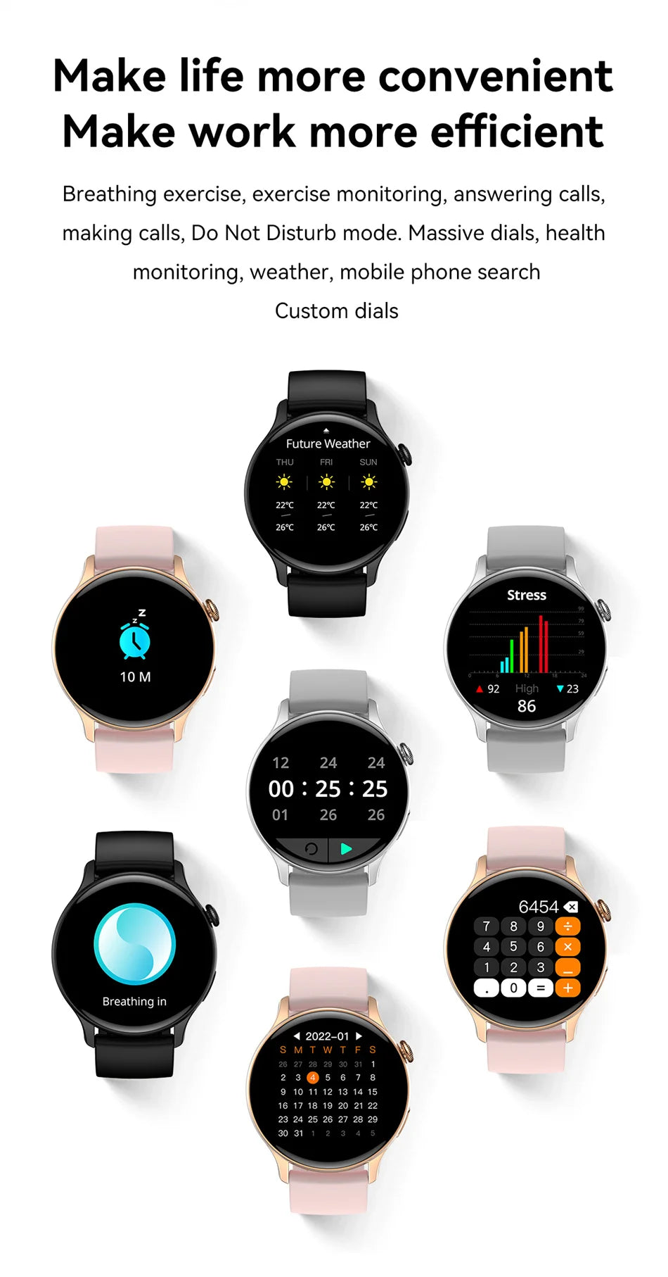 2024 New GPS Smart Watch Women True AMOLED