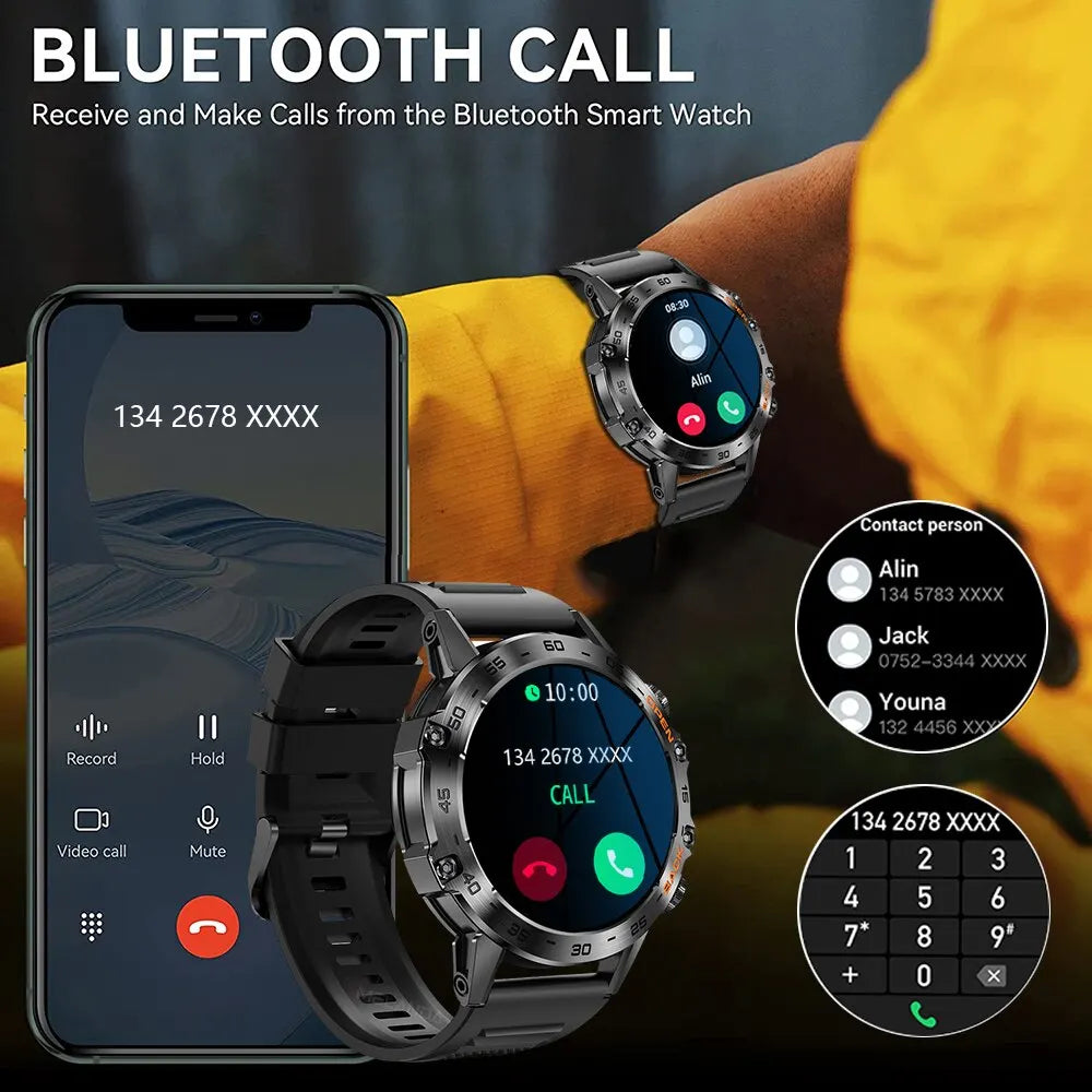 MEVADEN Steel 1.39 Bluetooth Call Smart Watch Men