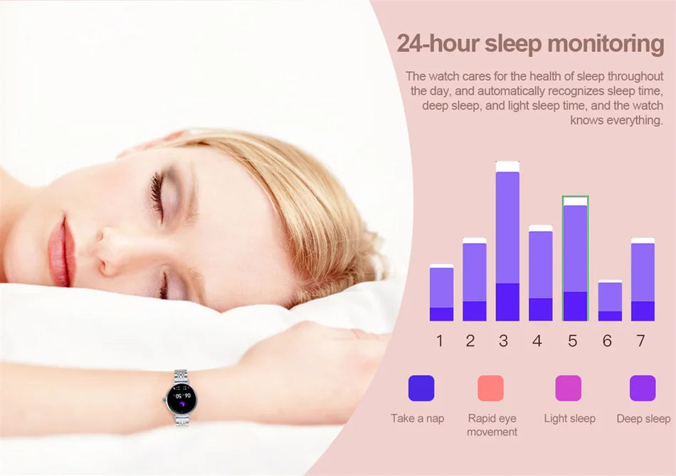 1.04 inch AMOLED Screen Fashion Ladies Smart Watch