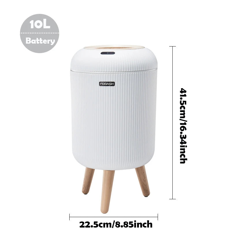 Automatic Trash Can with Lid, Small Plastic Smart