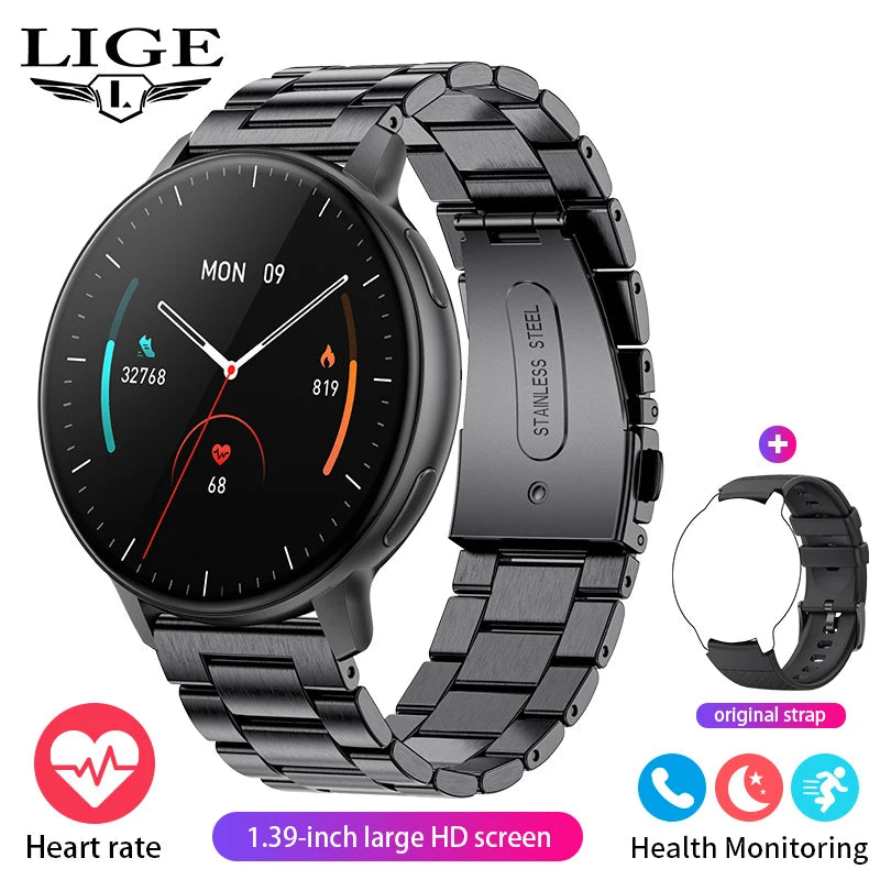 LIGE 2025 Smart Watch Women Bluetooth Call Custom
