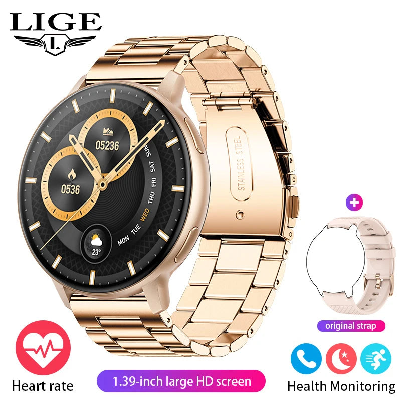 LIGE 2025 Smart Watch Women Bluetooth Call Custom