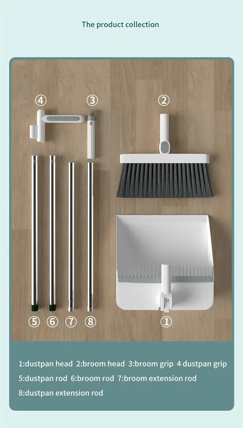 2PCS/Set Broom and Scoop Set Folding Dustpan High-end