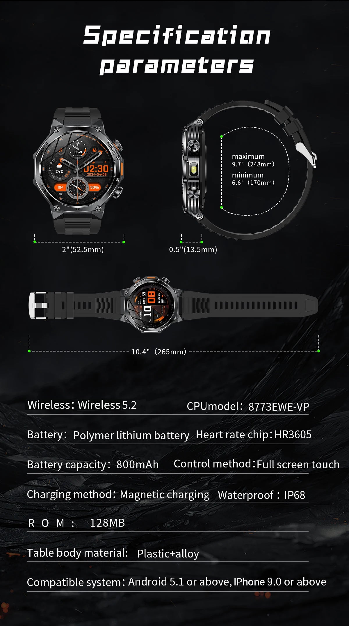 LIGE New Men Smart Watch Bluetooth Calling 800mAh