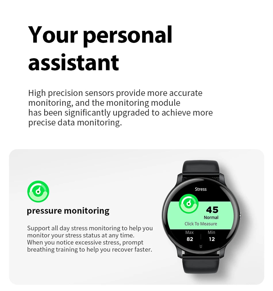 2025 New Smart Watch Women Men Bluetooth Call