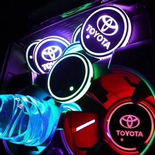2PCS Car Water Cup Coaster Holder Led Atmosphere
