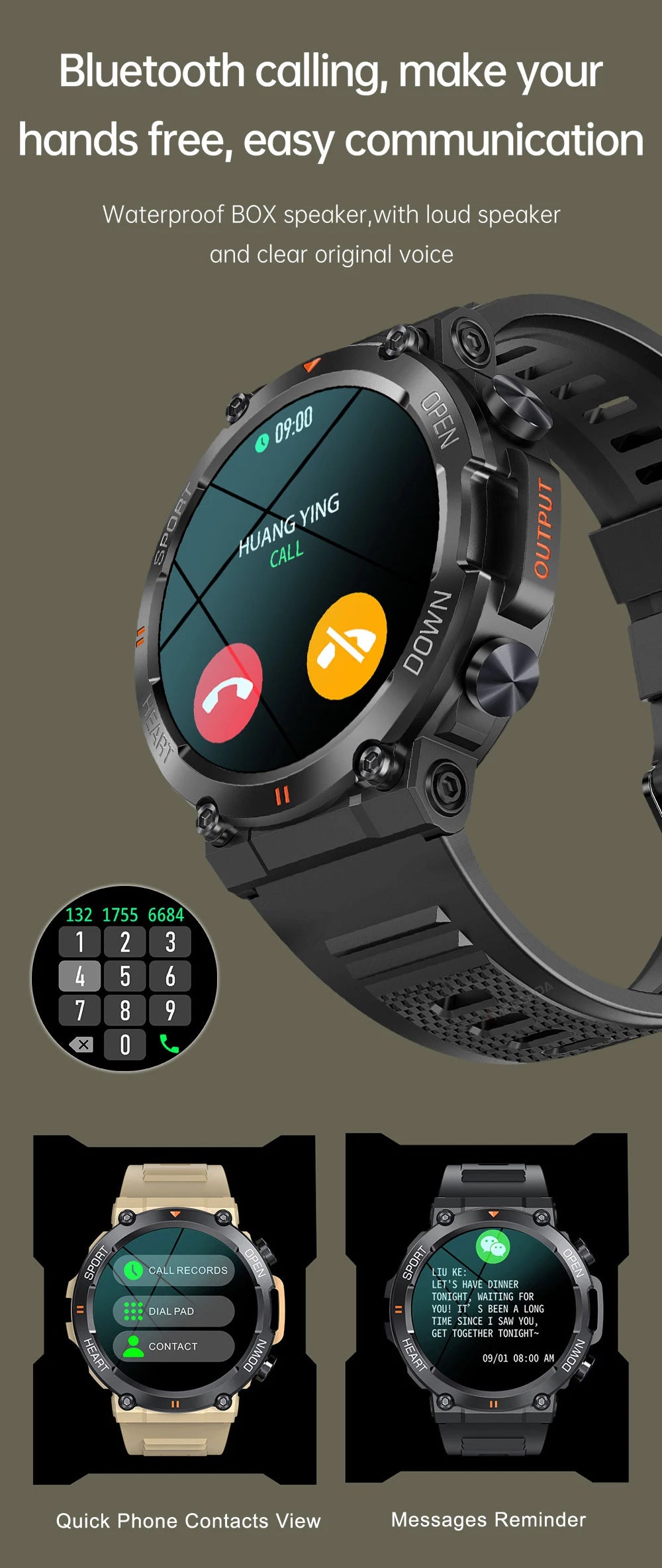 MEVADEN 1.39 Inch HD Bluetooth Call Smart Watch