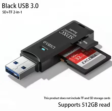 2-in-1 Multi Functional  USB 3.0 Card ReaderMicro