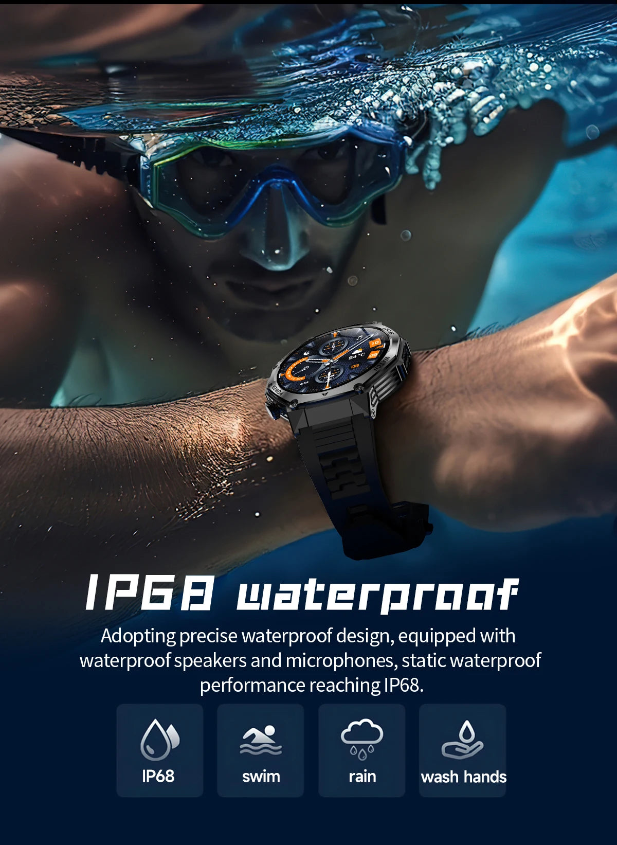 LIGE New Men Smart Watch Bluetooth Calling 800mAh