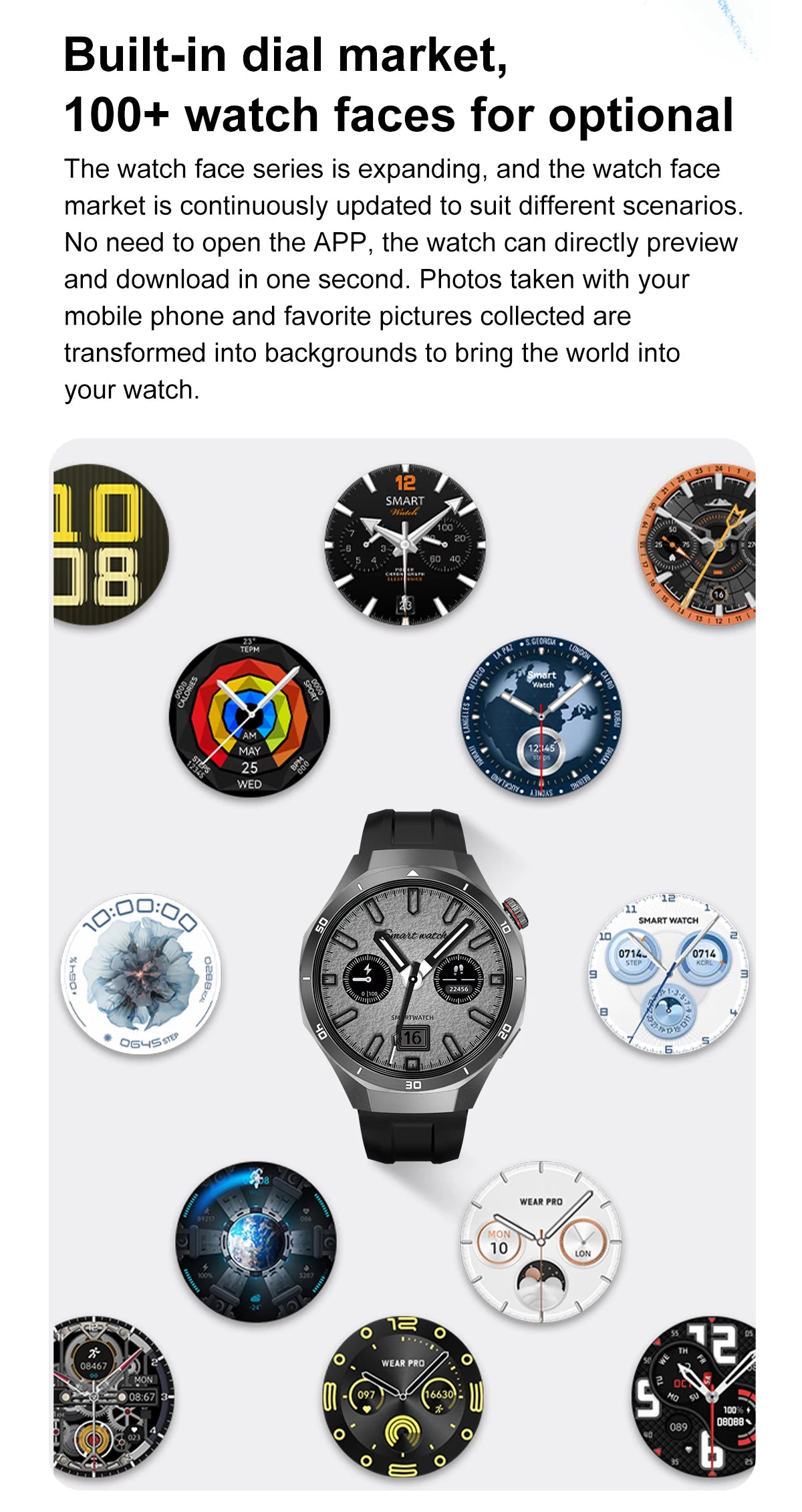 2025 Fashion 32GB Big Memory Men Smart Watch