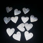 12pcs Heart Shape Reflective Car Stickers Night Warning