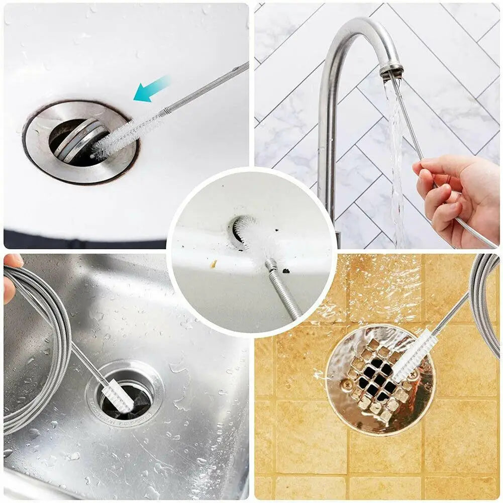 Car Drain Dredge Cleaning Scrub Brush Drain Hoses