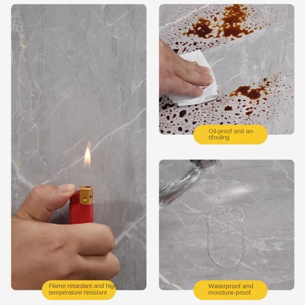 10pcs 3D Wall Sticker classic imitation marble Brick