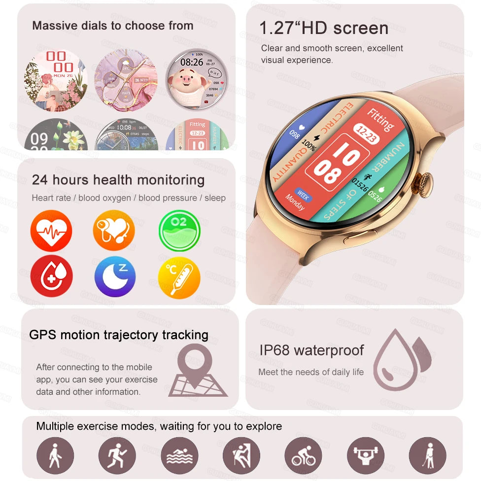 2025 New Lady Fashion Smart Watch women AMOLED